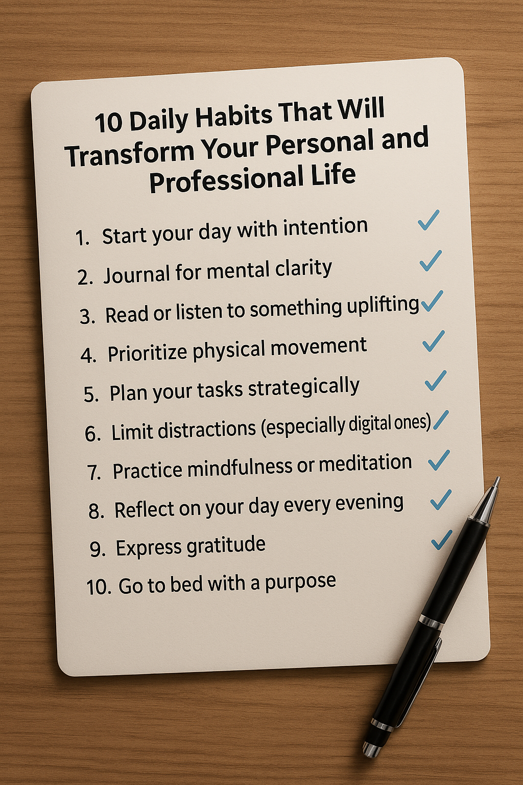 Ten daily habits